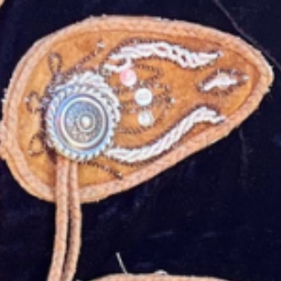 Double D Ranch beaded heavily embellished cobalt blue tasseled vest - Picture 14 of 14